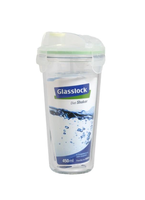 Glasslock Diet Shaker Airtight Glass Measuring Container 450ml