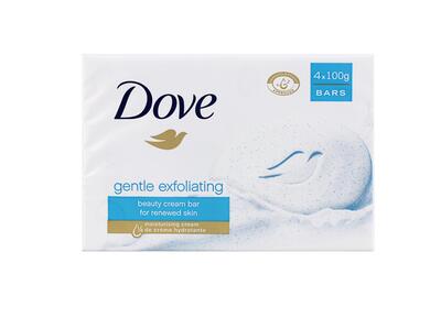 Dove Beauty Cream Bar Soap Gentle Exfoliating 100gx4 pack