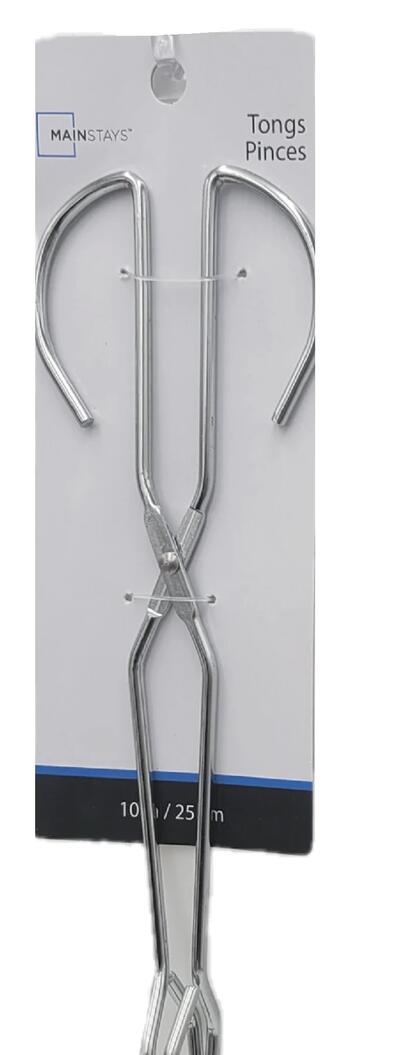Mainstays Metal Angle Serving Tongs 10