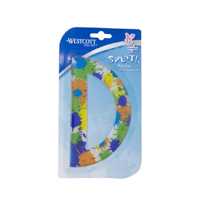 Westcott Splat! Soft Touch Protractor Assorted Colors 6''