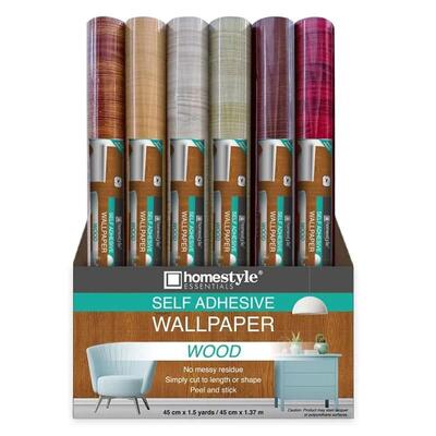 Homestyle Essentials Self Adhesive Wallpaper Wood: $5.00