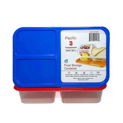 Pacific 3 Compartment Food Storage Container 1 count: $7.00