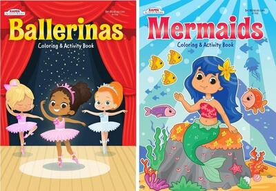 Coloring And Activity Mermaid And Ballerinas 80pg