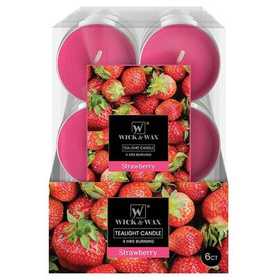 Wick & Wax Jumbo Tealight Candles Strawberry: $8.51