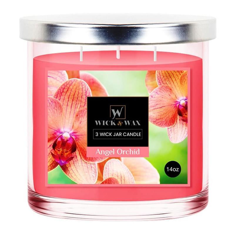 Wick & Wax 3 Wick Jar Candle Angel Orchid 14oz