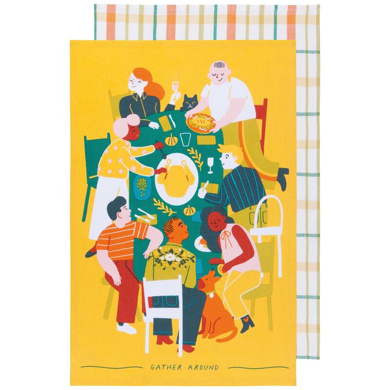 Danica Jubilee Dishtowel Set Cozy Cottage Plaid 18x28