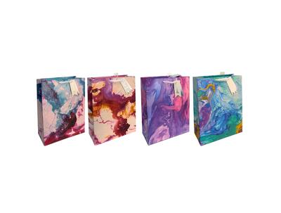Paper Bag Watercolor Swirl Jumbo Assorted 1 count