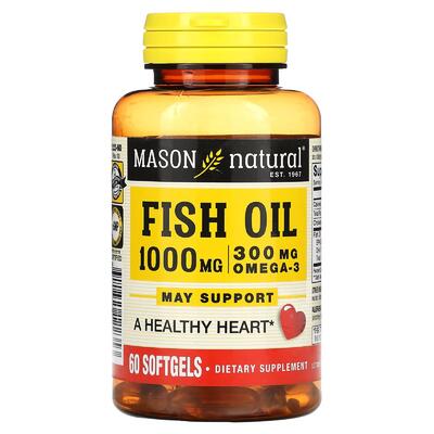 Mason Omega-3 Fish Oil 1000mg Softgels 60's