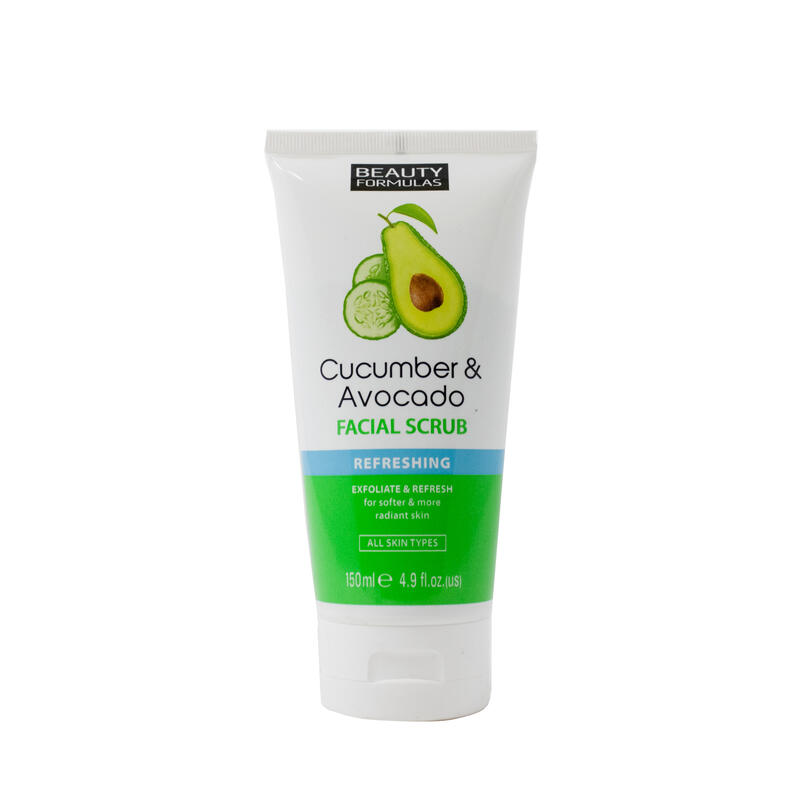 Beauty Formulas Cucumber and Avocado Facial Scrub Tube 150 ml: $10.00