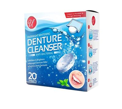 U Overnight Whitening Denture Cleanser 20 Tabs: $6.00