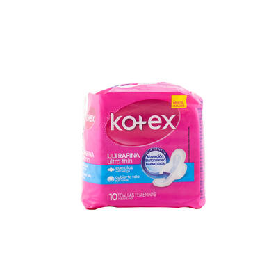 Kotex Ultra Thin Pads With Wings 10 count