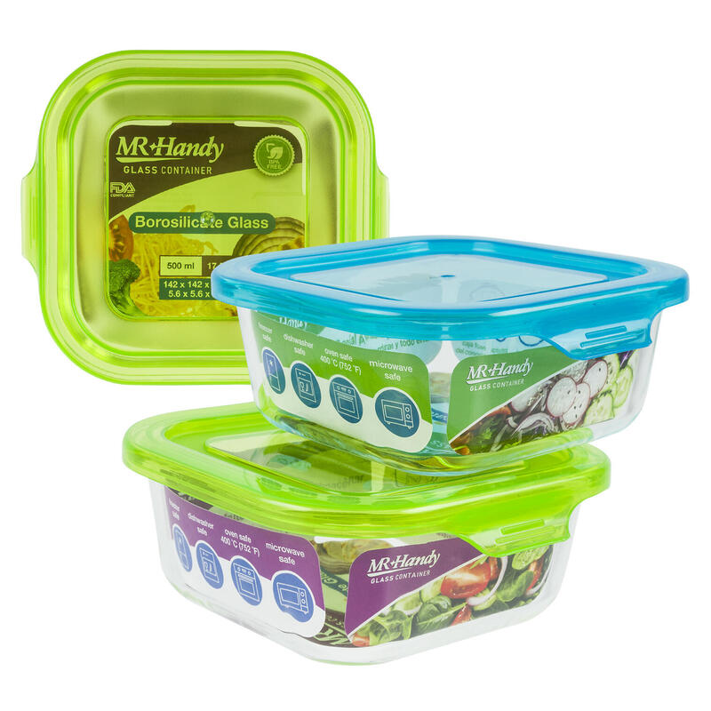Food Square Glass Container Assorted 16.9oz: $12.00