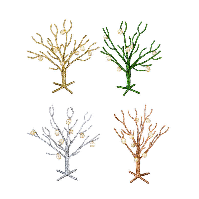 Cypress HomeHolidayTree Metallic Tree Decor Assorted Colors  10x10x12H