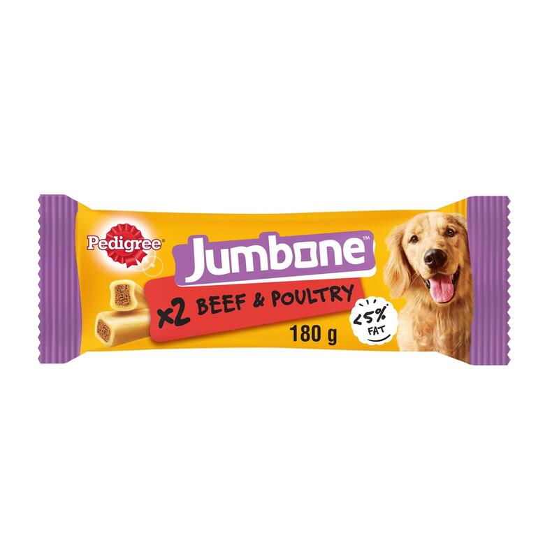 Pedigree Jumbone Medium Treats With Beef & Poultry 180g