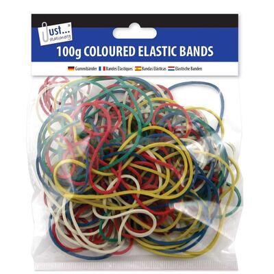 Coloured elastic Bands 100gm
