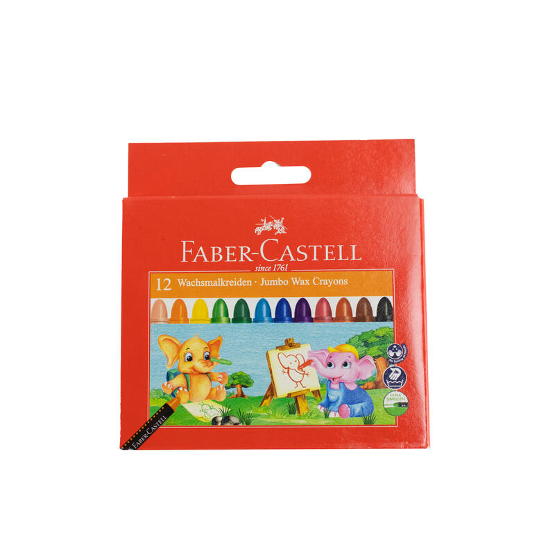 Faber Castell Jumbo Wax Crayons 12 ct