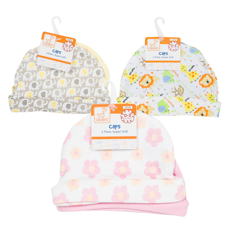 DNR 2pk  Baby Swiggles Hat Assorted