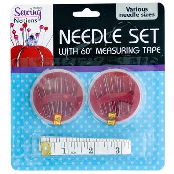 Sewing Needle Set with Measuring Tape
