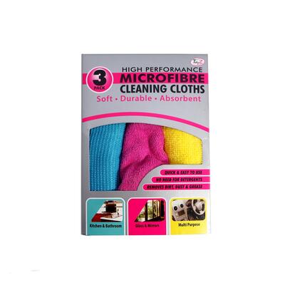 Microfibre Cloths 3pk: $6.00