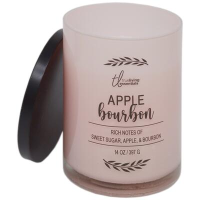 True Living Apple Bourbon 2 Wick Jar Candle 14oz