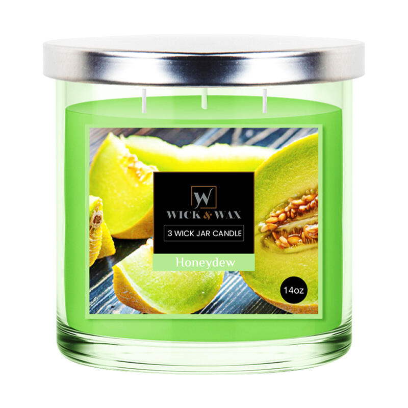 Wick & Wax 3 Wick Jar Candle Honeydew 14oz