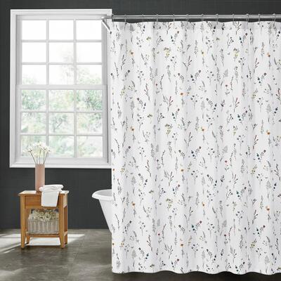 White Sophie Shower Curtain Fabric 72x72