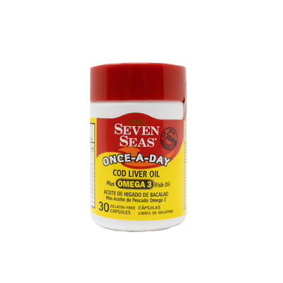 Seven Seas Omega-3 Cod Liver Oil One-a-day 30ct: $18.65