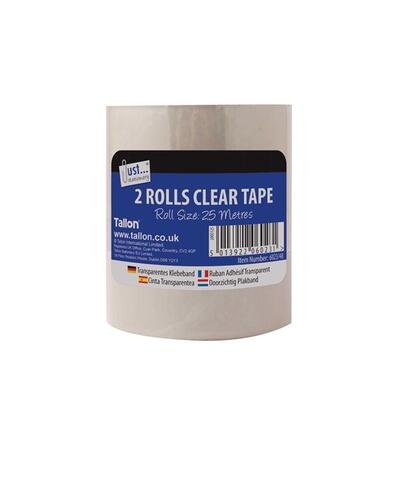 Clear Tape 2x25m Rolls x 48mm