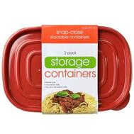 2pk Plastic Rectangle Food Container: $20.00