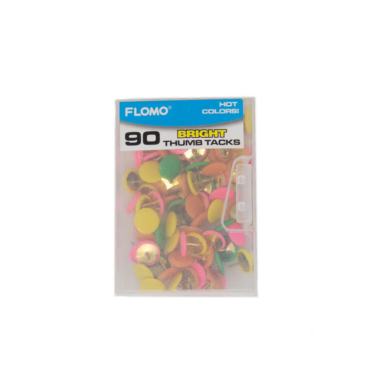 Flomo  Bright Thumb Tacks 90 ct