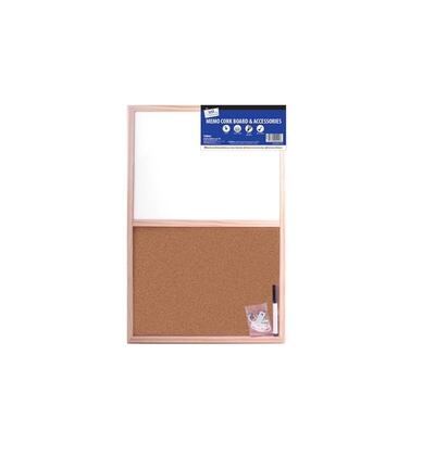 Split Memo Dry Wipe White Board & Cork Board