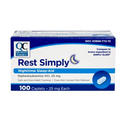 QC Rest Simply Nighttime Sleep-Aid 100 Caps: $7.00