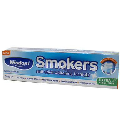 Wisdom Smokers Anti-Stain Whitening Toothpaste Extra Fresh Mint 50ml