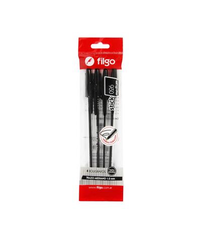Filgo Black Pen 4 pack: $3.00