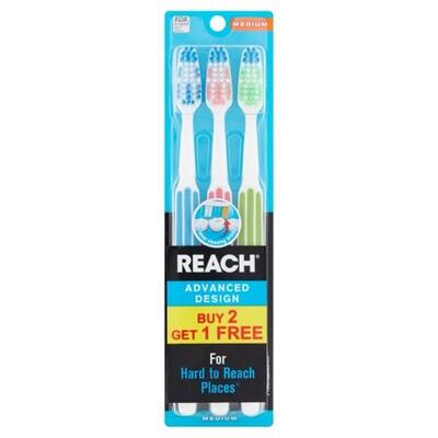 Reach Adult Value Pack Medium Tooth Brush  2pk