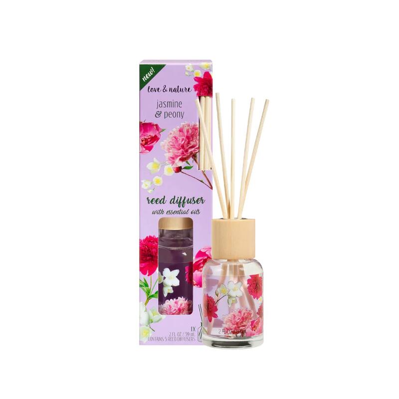 Love & Nature Jasmine & Peony 2oz Reed Diffuser | M&C Drugstore