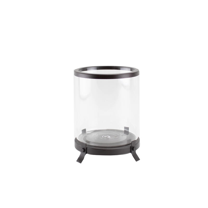 Hurican Glass Metal Candle Holder