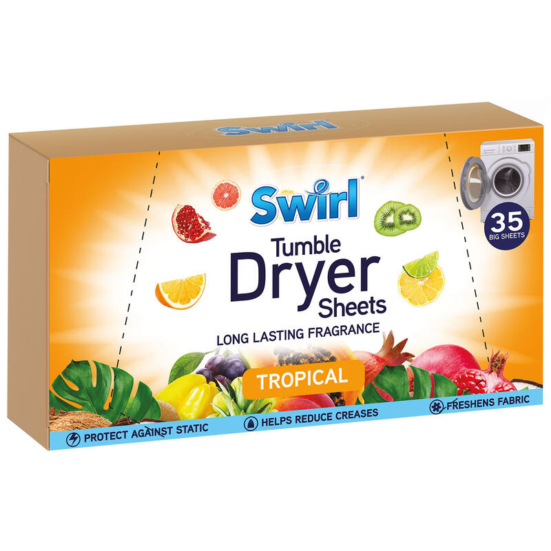 Swirl Tumble Dryer Sheets Tropical 35 pack