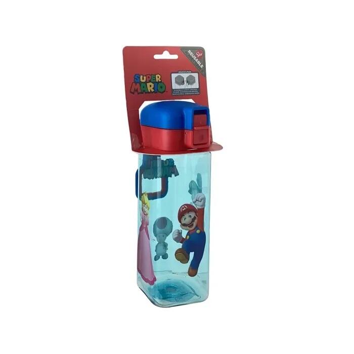 Super Mario Safety Lock Square Bottle 550ml