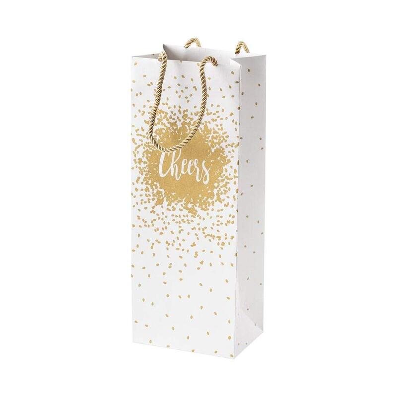 Hall Mark Bottle Gift Bag 1ct Glitter Cheers