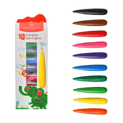 Faber-Castell Kindergarten Grip Crayons 10pcs