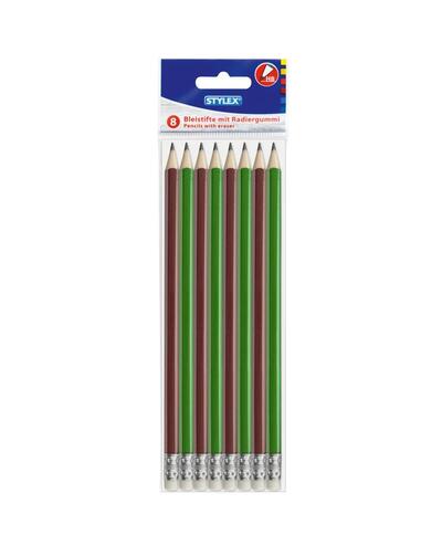 Stylex Rainbow Pencil With Eraser 8 count
