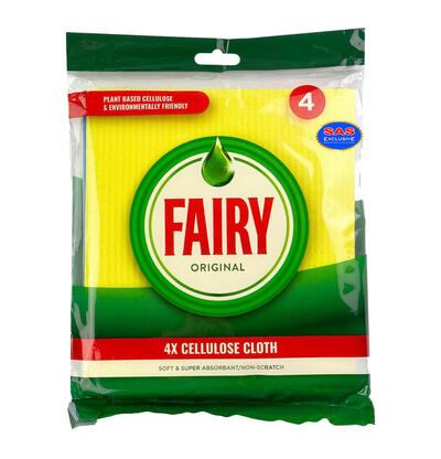 Fairy Original Cellulose Cloth 4pk