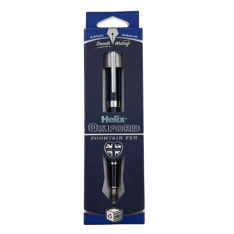 Helix Oxford Fountain Pen Dark Blue 1 count