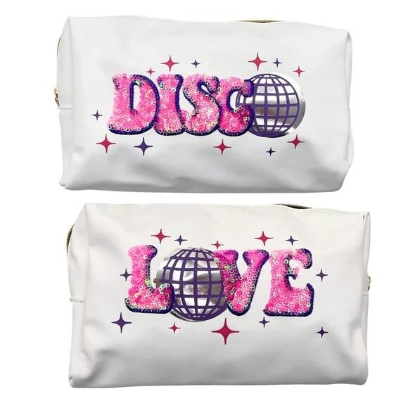 Disco White Cosmetic Bag Assorted