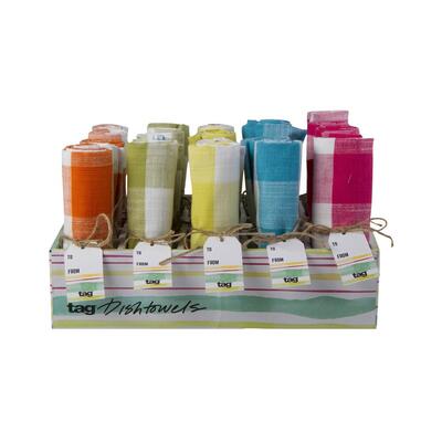 Tag Gingham Dish Towel 5 Assorted
