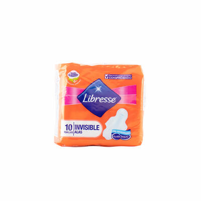 Libresse Invisible Ultra Thin Pads With Wings Regular Assorted 10 count