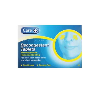 Care + Congestant Tablets 12ct: $15.00