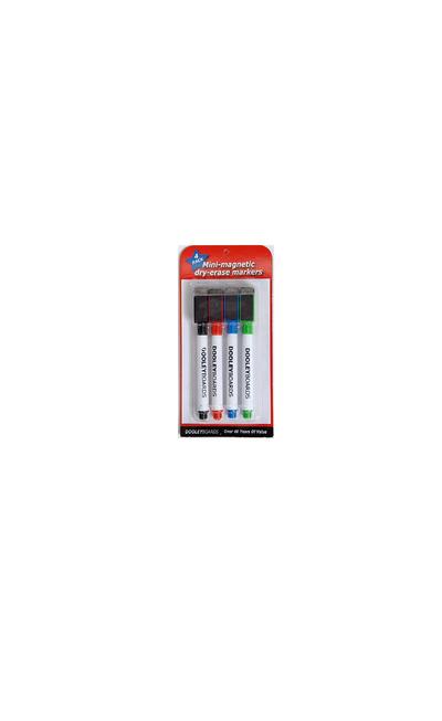 Dooley Boards Mini Magnetic Dry Erase Marker 4ct