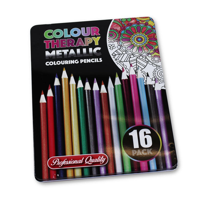 Colour Therapy Metallic Colouring Pencils 16ct